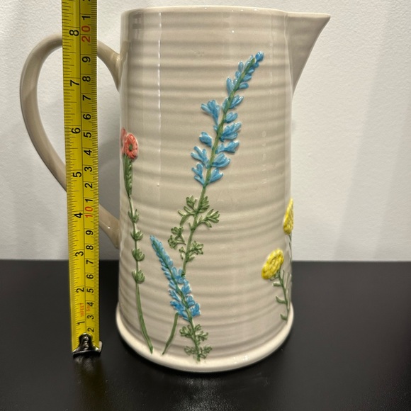 Floral Ceramic Pitcher with Handle - Picture 5 of 5